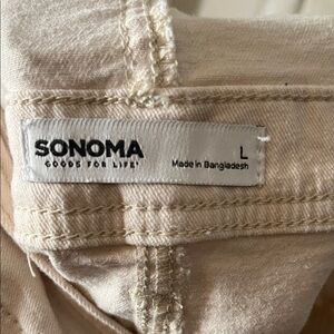 Sonoma Women's Beige Jean Overalls